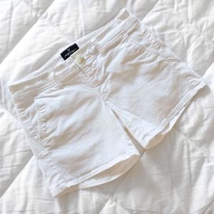 Low Rise Chino Shorts White